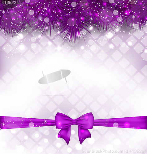 Image of Shimmering Luxury Background with Bow Ribbon