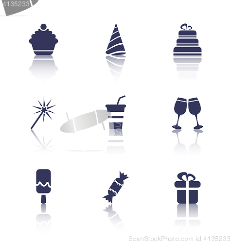 Image of Party Icons of Holiday and Birthday Objects