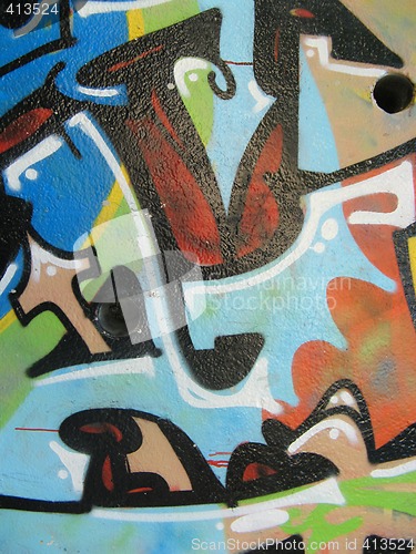 Image of abstract colored graffiti