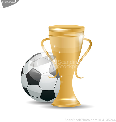 Image of Golden Cup with Football Ball