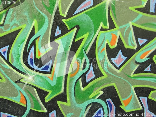 Image of abstract colored graffiti