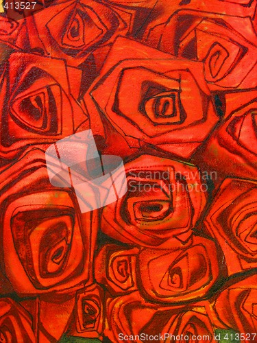 Image of wall graffiti of some roses