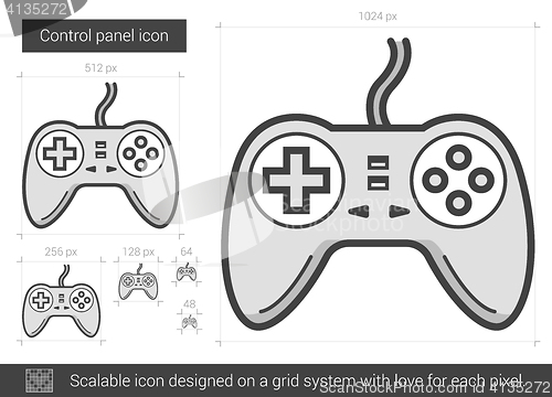 Image of Game pad line icon.