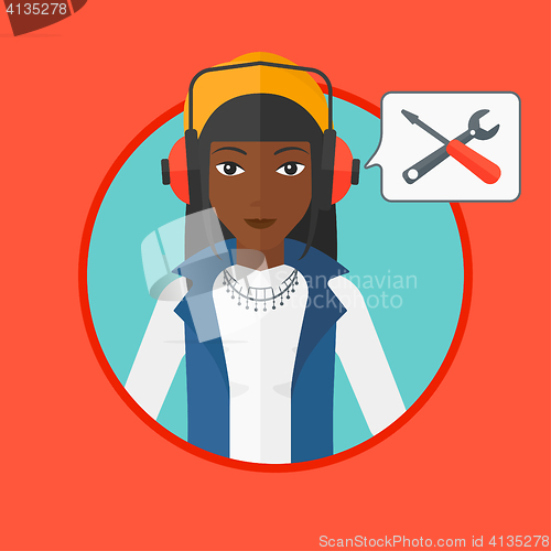 Image of Technical support operator vector illustration.