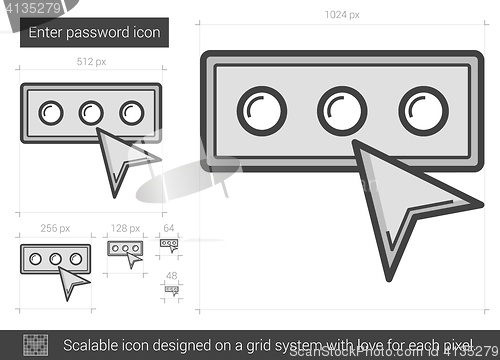 Image of Enter password line icon.