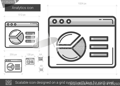 Image of Analytics line icon.