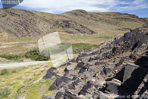 Image of Nuratau, black mountains in Uzbekistan