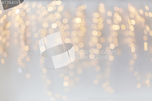 Image of christmas decoration or garland lights bokeh