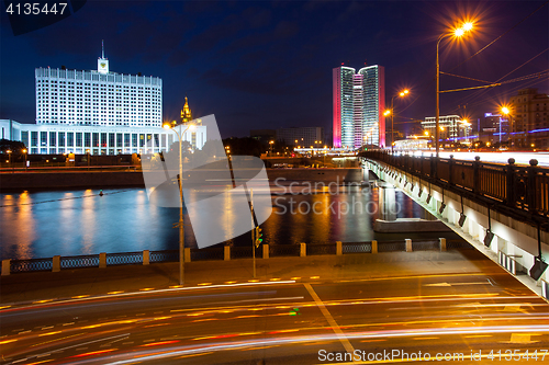 Image of Night landscape with the Moscow River, the Kalinin (Novoarbatsky