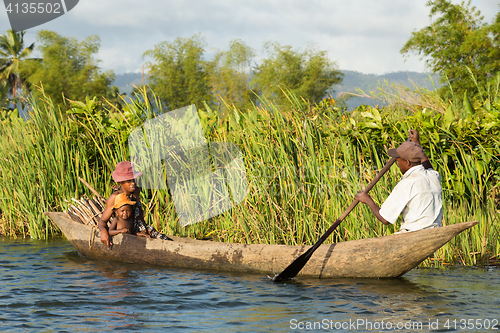 Image of Life in madagascar countryside on river