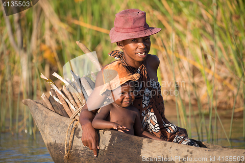 Image of Life in madagascar countryside on river