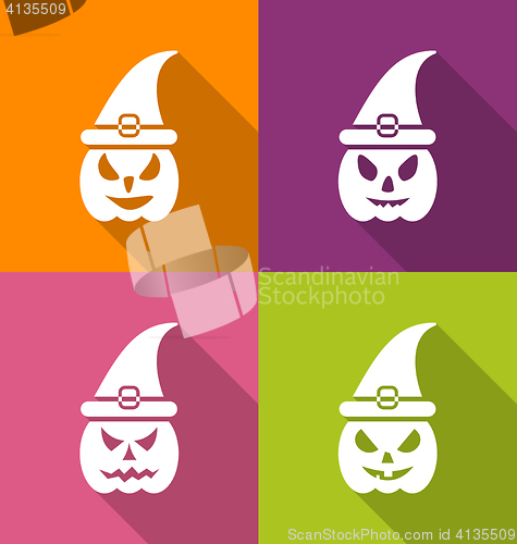 Image of Halloween Carving Paper Pumpkins with Hats