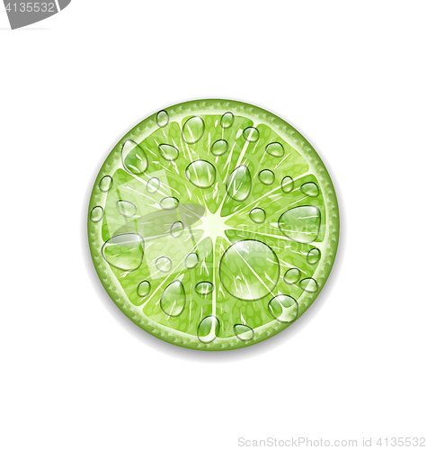 Image of Lime with Transparent Droplets