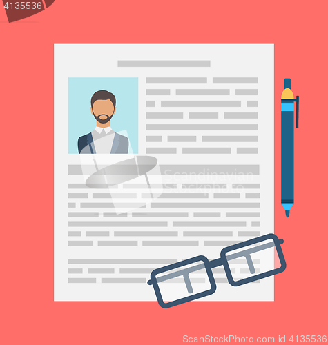 Image of  Writing a Business CV Resume Concept