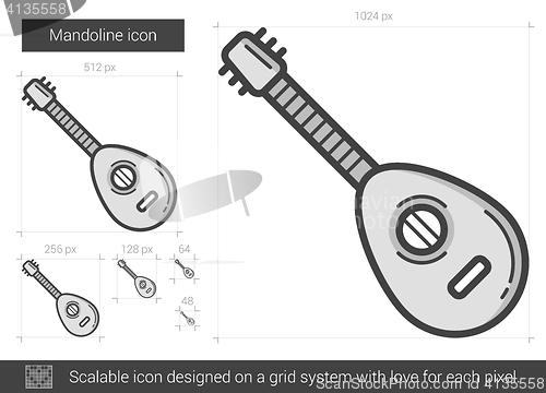 Image of Mandoline line icon.