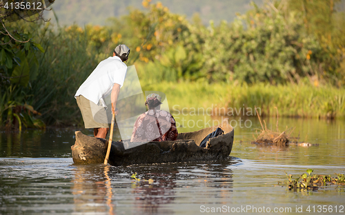 Image of Life in madagascar countryside on river