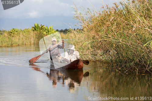 Image of Life in madagascar countryside on river
