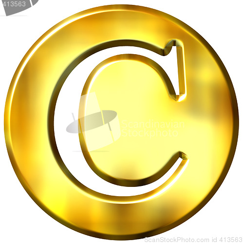 Image of 3D Golden Letter C