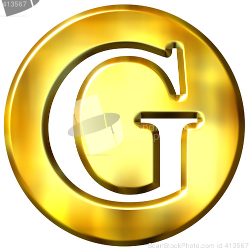 Image of 3D Golden Letter G
