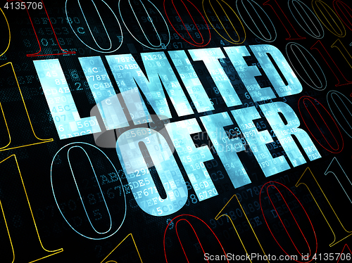 Image of Finance concept: Limited Offer on Digital background