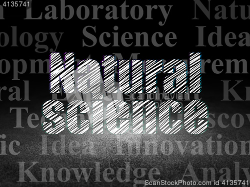 Image of Science concept: Natural Science in grunge dark room