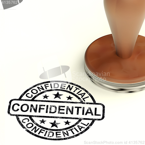 Image of Confidential Stamp Showing Private Correspondence Or Documents
