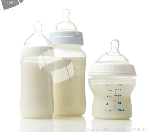 Image of various baby milk bottles