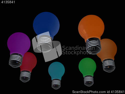 Image of lamps. 3D illustration