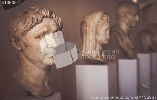 Image of VENICE, ITALY - JUNE 27, 2016: Statues detail in Palazzo Ducale 