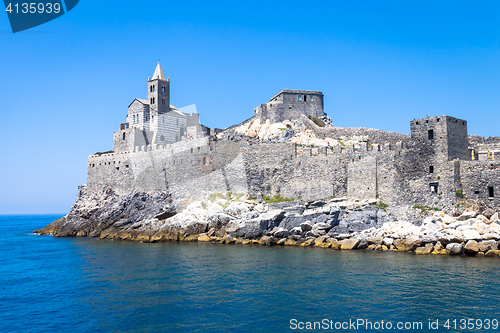 Image of Porto Venere, Italy - June 2016 - San Pietro church