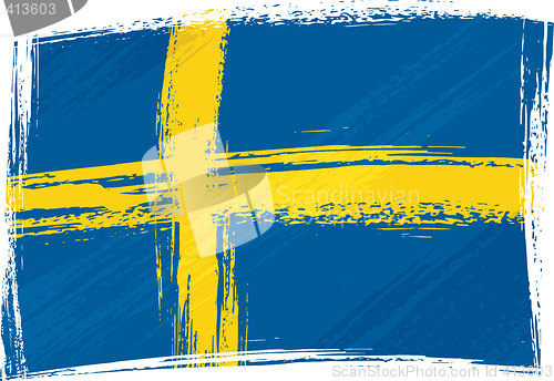 Image of Grunge Sweden flag
