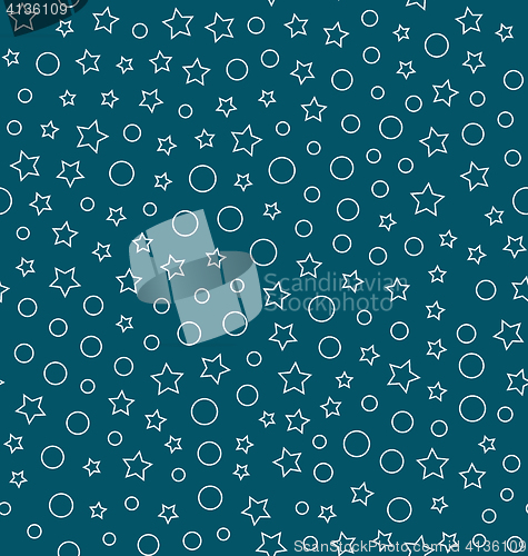 Image of Seamless pattern with stars and circles ring