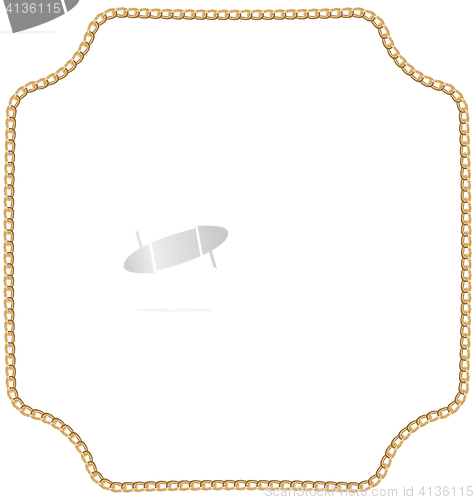 Image of Jewelry Golden Chain of Abstract Shape