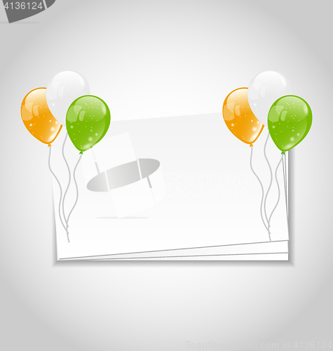 Image of Celebration Card with Balloons