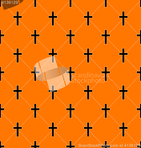 Image of Seamless Texture with Crosses of Graves