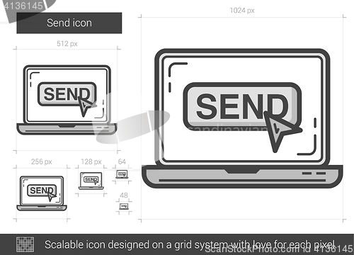 Image of Send line icon.