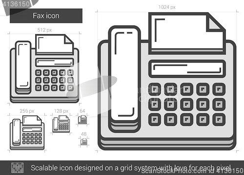 Image of Fax line icon.