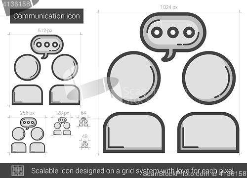 Image of Communication line icon.