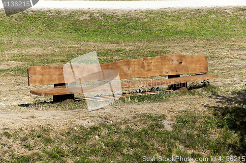 Image of wooden bench, close up