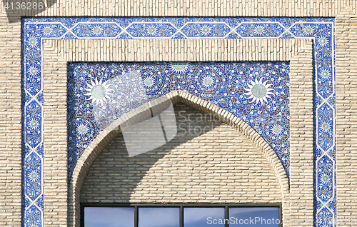 Image of Arch portal of a mosque, Uzbekistan