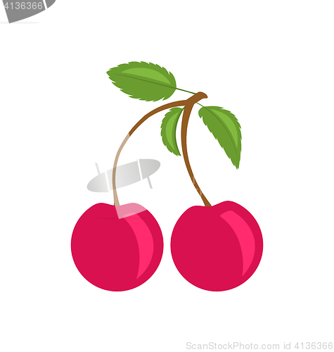 Image of Pair Ripe Cherries