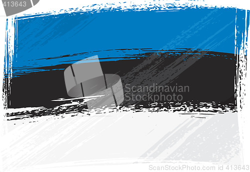 Image of Grunge Estonia flag