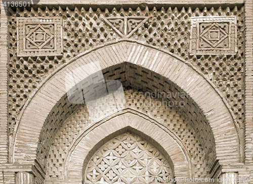 Image of Arch portal of a mosque, Uzbekistan