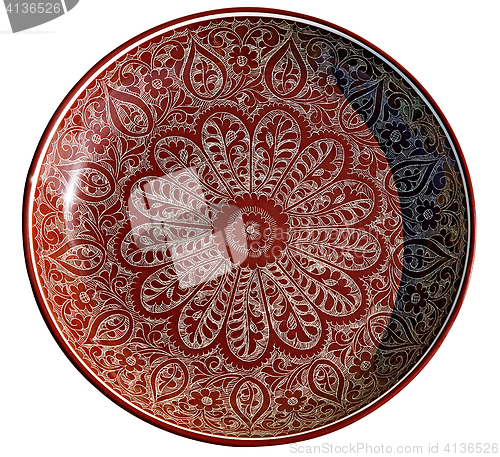 Image of Plate with traditional uzbek ornament