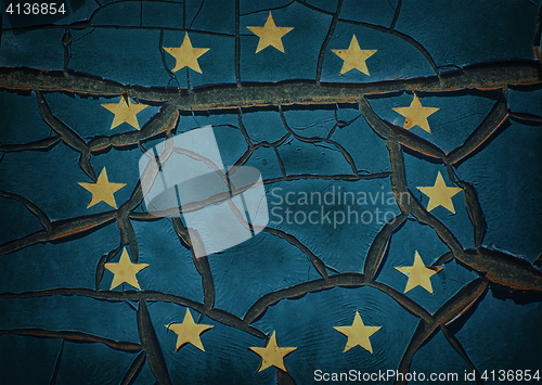 Image of Cracked Emblem of EU