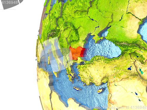 Image of Mongolia on globe