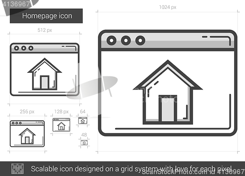 Image of Homepage line icon.