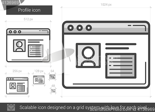 Image of Profile line icon.