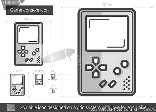 Image of Game console line icon.