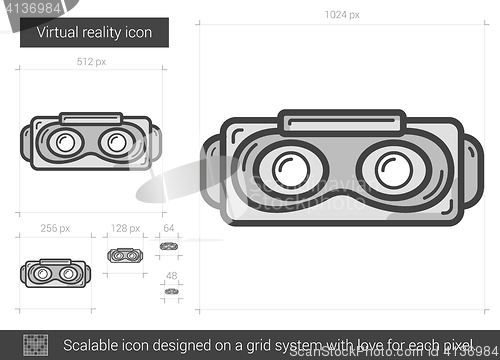 Image of Virtual reality line icon.
